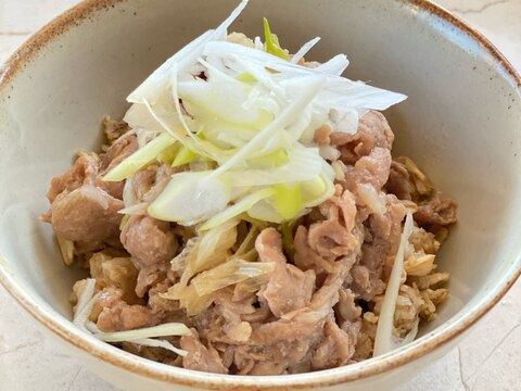 「電子レンジ」でオートミール豚丼